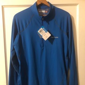 NWT Men’s Columbia 1/4 ZIP omnishield top size L!